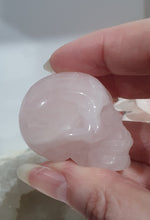 Load image into Gallery viewer, Skull Rose Quartz Crystal Carving Stone 

Rose Quartz Inspires Unconditional Love

Gorgeous Rose Quartz Skull Crystal Carving. 


