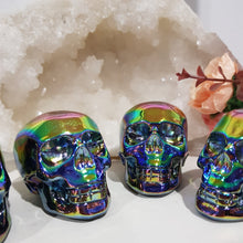 Load image into Gallery viewer, Skull Titanium Aura Obsidian Crystal Carving Gemstone stone 60mm 1
