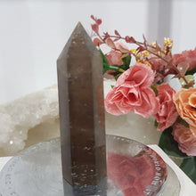 Load image into Gallery viewer, Smokey Quartz Crystal Point Tower Stone 75mm 12 - SCRATCHES

