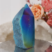 Load image into Gallery viewer, Blue-Titanium-Aura-Sphalerite-Crystal-Tower
