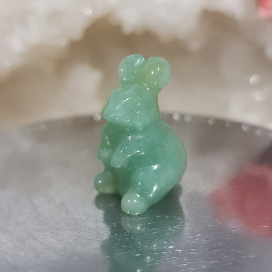 Mini Aventurine Bunny Rabbit Crystal Carving 25mm 2