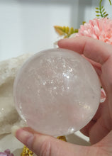 Load image into Gallery viewer, Quartz Sphere Crystal Carving Stone on Silver Stand

Inspires Magick, Purity &amp; Spirituality

Stunning Quartz Crystal Sphere Carving Stone on silver stand.  A must for any crystal collector
