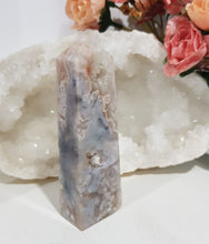 Load image into Gallery viewer, Pink Amethyst / Flower Agate Crystal Tower Obelisk Stone 105mm 2 GORGEOUS

