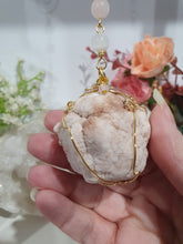 Load image into Gallery viewer, Grace and Connection - Pink Amethyst geode Crystal Energy enhancer suncatcher hanger. Inspires divine connection
