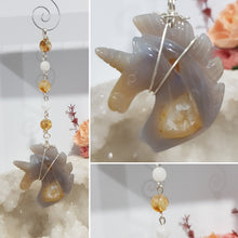 Load image into Gallery viewer, Sparkle-Unicorn-Agate-Unicorn-Crystal-Carving-Crystal-Energy-Enhancer-Stone-Hanger-Suncatcher-Ornament-Moonlight-Crystals-Australia
