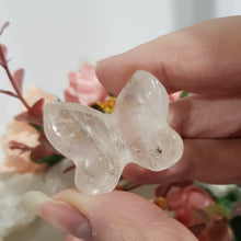 Load image into Gallery viewer, butterfly quartz crystal carving
