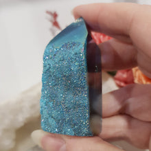Load image into Gallery viewer, Blue-Titanium-Aura-Sphalerite-Crystal-Tower
