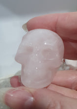Load image into Gallery viewer, Skull Rose Quartz Crystal Carving Stone 

Rose Quartz Inspires Unconditional Love

Gorgeous Rose Quartz Skull Crystal Carving. 


