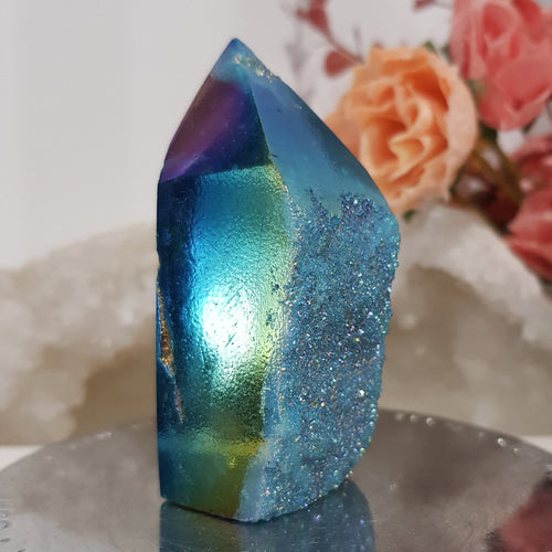 Blue-Titanium-Aura-Sphalerite-Crystal-Tower