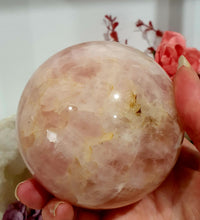 Load image into Gallery viewer, Lovely polished Quartz Diamond Crystal Carving on Rose Gold stand. Quartz Stone. This has been discounted due to a crack in diamond.

