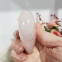 Load image into Gallery viewer, Heart Rose Quartz Crystal Carving Stand 70mm 11  LOVELY SHINE / UNEVEN COLOUR
