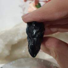 Load image into Gallery viewer, Dragon Head Black Obsidian crystal Carving Stone 35mm
