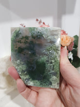 Load image into Gallery viewer, Moss-Agate-Slab-on-Stand-Crystal-Stone-Moonlight-Crystals-Australia
