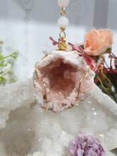 Load image into Gallery viewer, Grace and Connection - Pink Amethyst geode Crystal Energy enhancer suncatcher hanger. Inspires divine connection
