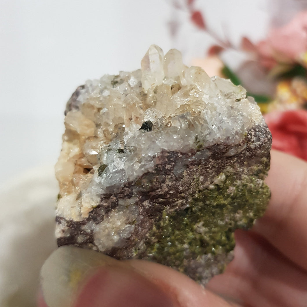 Epidote Crystal Specimen Stone 60mm 2 GORGEOUS CRYSTALS