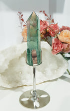 Load image into Gallery viewer, Fluorite-point-tower-on-stand-moonlight-crystals-australia
