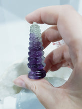 Load image into Gallery viewer, Temple Fluorite Crystal Carving Stone Point 60mm 12
