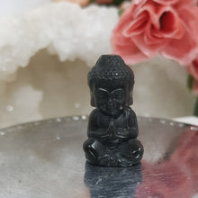 Load image into Gallery viewer, obsidian crystal buddha
