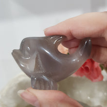 Load image into Gallery viewer, DOLPHIN Druzy Agate Crystal Carving Stone 50mm 5
