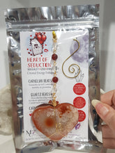 Load image into Gallery viewer, Heart-of-Seduction-carnelian-crystal-energy-enhancer-hanger-suncatcher-hanger
