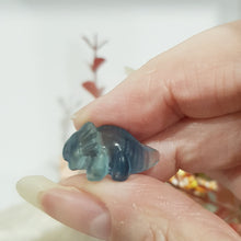 Load image into Gallery viewer, Mini Collectables crystal carving AXOLOTL fluorite 18mm 703
