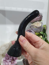 Load image into Gallery viewer, Witches Broom Black Obsidian Crystal Carving Stone 130mm | Protection and Balance
