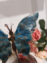 Load image into Gallery viewer, Butterfly Wings on Stand Apatite Crystal carving gemstone stone 120mm 8
