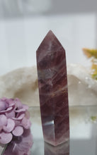 Load image into Gallery viewer, Lavender Quartz Crystal Tower Point Stone

Inspires Inner Peace  &amp; Dissolves Anxiety

Lovely Lavender Quartz Crystal Point Tower. 
