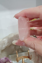 Load image into Gallery viewer, Star Rose Quartz Crystal Carving Stone on Stand 

Inspires Unconditional Love

Gorgeous Rose Quartz Star Crystal Carving Stone on stand. 
