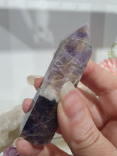 Load image into Gallery viewer, Seconds stock - Amethyst Crystal Tower Point Stone.  has broken tip.

INSPIRES INTUITION

Lovely Amethyst Crystal Point Tower. has a broken tip  
