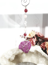 Load image into Gallery viewer, radiant-ruby-crystal-energy-enhancer-hanger-ornament-sun catcher
