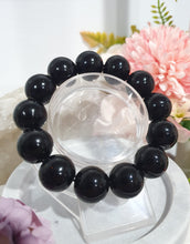 Load image into Gallery viewer, PROTECTION SHIELD" Black Obsidan Beaded Bracelet Crystal Gemstone 

7 - 7.5inch with 14mm beads. 

INSPIRES PROTECTION AND BALANCE 

Lovely chunky Black Obsidian Gemstone Beaded Bracelet.  Intuitively (Randomly) chosen.

