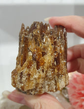 Load image into Gallery viewer, Amber Calcite Specimen Crystal Stone 

PROMOTES TRANQUILITY AND PSYCHIC ABILITY

Gorgeous Amber Calcite Crystal specimen.  Just beautiful!. 
