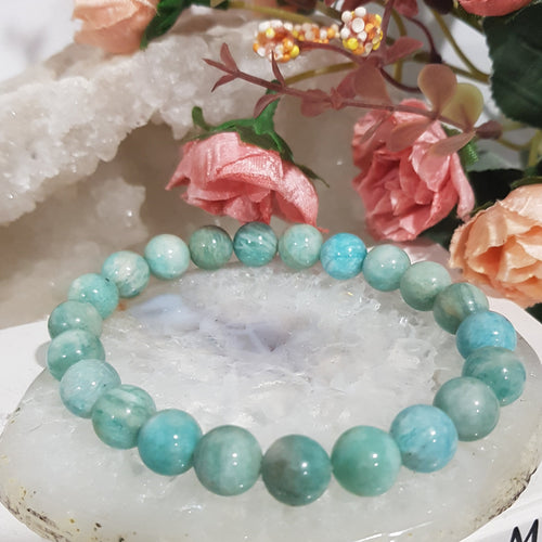 amazonite Crystal beaded bracelet