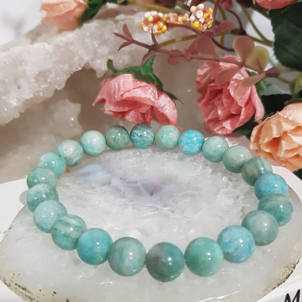 amazonite Crystal beaded bracelet