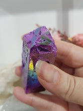 Load image into Gallery viewer, Titanium Aura Sphalerite Crystal Point Tower Stone 66mm 5 SLIGHT LEAN

