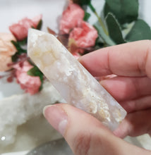 Load image into Gallery viewer, Flower-Agate-Point-Tower-Stone-Crystal-Moonlight-Crystals-Australia-for-sale-buy-now-Online-Crystal-Store
