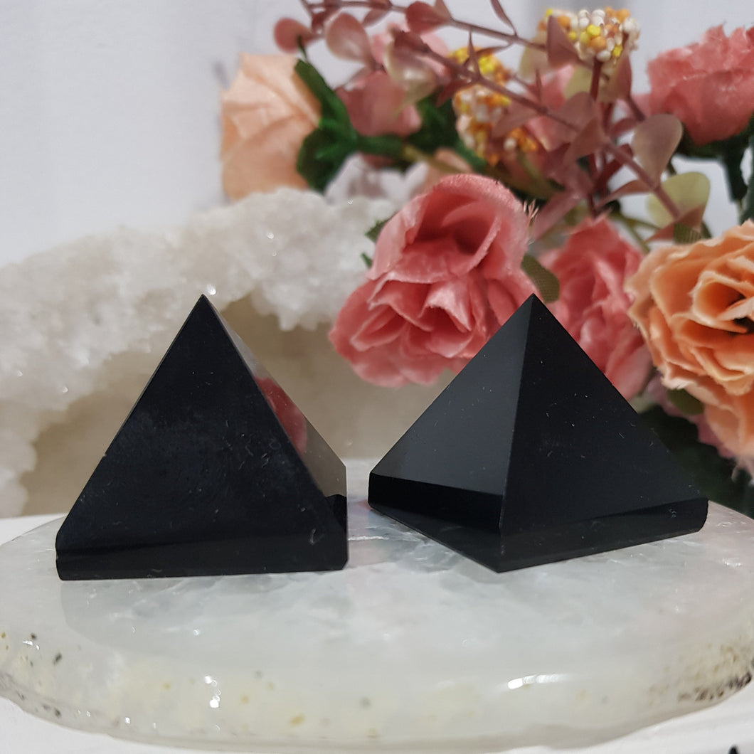 BLACK OBSIDIAN PYRAMID