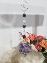 Load image into Gallery viewer, The-heart-and-the-spirit-crystal-energy-enhancer-amethyst-stone-suncatcher-ornament-hanger
