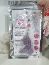 Load image into Gallery viewer, "MERMAID TALES" Lavender Jade Mermaid Tail silver Crystal Energy Enhancer© Hanger Ornament Suncatcher.
Inspires Enchantment, Freedom and Balance. 
Gorgeous Lavender Jade Mermaid Tail Crystal Carving beaded with Amethyst, Rose Quartz, Rhodochrosite, Amazonite, Rainbow Hematite and Quartz. Wire wrapped in silver

