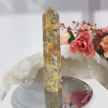 Load image into Gallery viewer, Crazy Lace Agate Crystal Point Tower Stone 95mm 2
