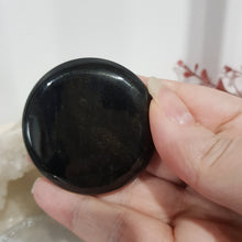 Load image into Gallery viewer, golden obsidian crystal palm stone
