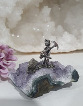 Load image into Gallery viewer, Beautiful Amethyst Cluster Crystal with Miner and Pyrite Clusters Stones.
