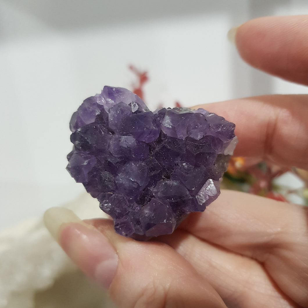Heart amethyt cluster