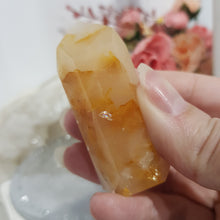 Load image into Gallery viewer, Golden Healer Crystal Point Tower Stone 60mm 3 CRACK
