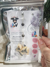 Load image into Gallery viewer, Mooo-ve-your-Energy-Energy-Zebra-Agate-Highland-Cow-Stone-Crystal-Energy-Enhancer-Hanger-ornament-suncatcher
