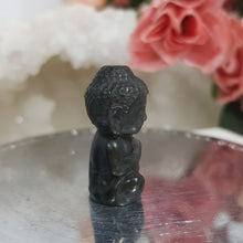 Load image into Gallery viewer, obsidian crystal buddha
