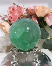 Load image into Gallery viewer, Green-Fluorite-Crystal-Sphere-Carving-Stone-Moonlight-Crystals-Australia

