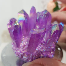 Load image into Gallery viewer, Titanium Aura Quartz Crystal Cluster Stone 60mm 8 BROKEN
