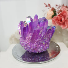 Load image into Gallery viewer, Titanium Aura Quartz Crystal Cluster Stone 60mm 8 BROKEN
